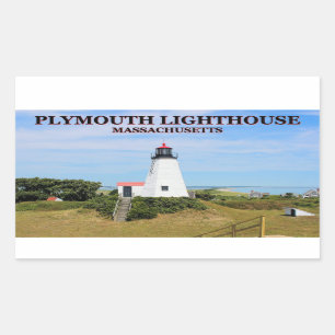 Adesivo Retangular Farol de Plymouth, "The Gurnet", MÃE Stickers
