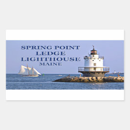 Adesivo Retangular Farol de ponta primavera, Maine Stickers
