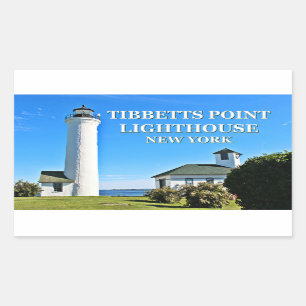 Adesivo Retangular Farol do ponto de Tibbetts, New York