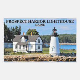 Adesivo Retangular Farol do Porto de Prospecto, Maine