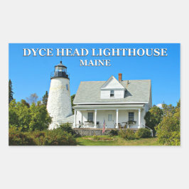 Adesivo Retangular Farol Dyce Head, Maine Stickers