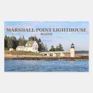 Adesivo Retangular Farol Marshall Point, Maine Stickers