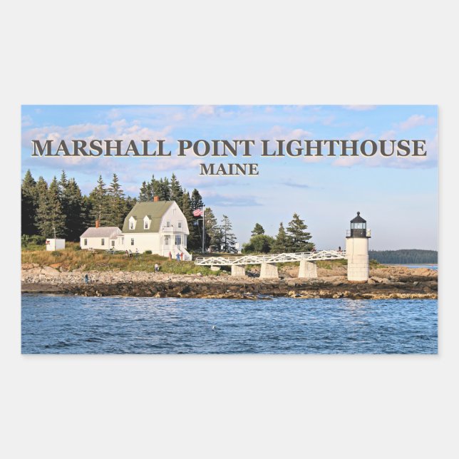 Adesivo Retangular Farol Marshall Point, Maine Stickers (Frente)