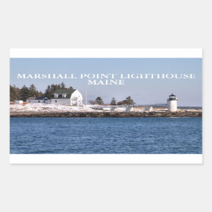 Adesivo Retangular Farol Marshall Point, Port Clyde Maine