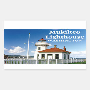 Adesivo Retangular Farol Mukilteo, Washington Stickers #2