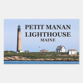 Adesivo Retangular Farol Petit Manan, Maine Stickers