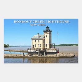 Adesivo Retangular Farol Rondout Creek, Nova Iorque