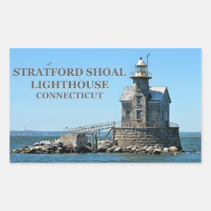 Adesivo Retangular Farol Stratford Shoal, Connecticut