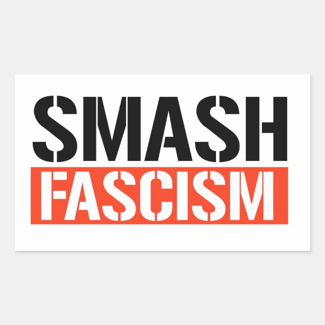Adesivo Retangular Fascismo de Smash (Frente)
