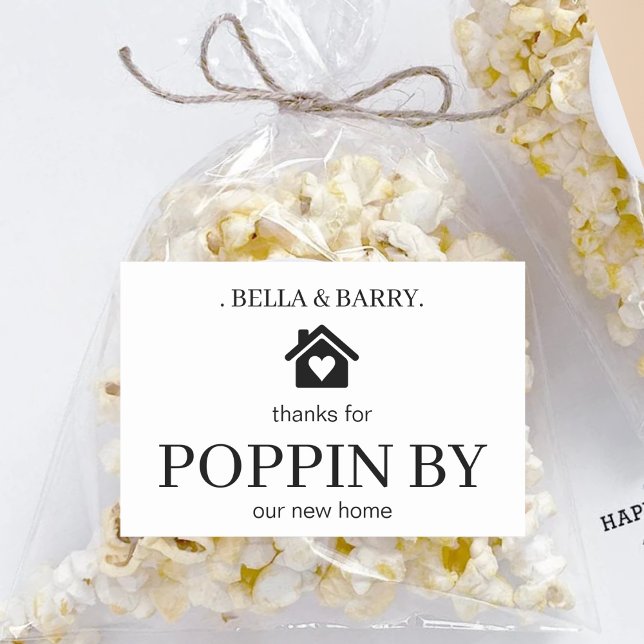 Adesivo Retangular Favor do Partido de Aquecimento Familiar de Casa A (Criador carregado)