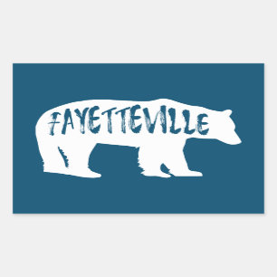 Adesivo Retangular Fayetteville Arkansas Bear