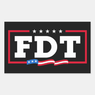 Adesivo Retangular FDT Funny Anti-Trump No-Trump