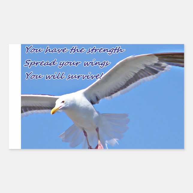 Adesivo Retangular Fé e Força_ (Frente)