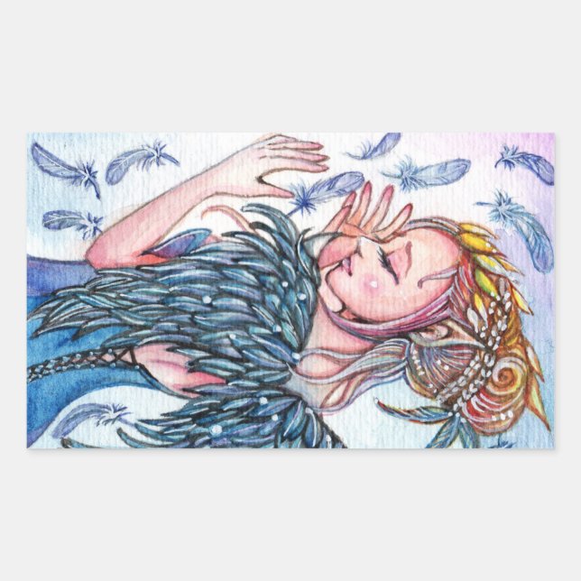 Adesivo Retangular Feather Magic (Frente)