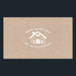 Adesivo Retangular Feita com o Love Kraft Christmas House Sticker<br><div class="desc">Um papel kraft e um adesivo branco da casa de Natal escandinava com as palavras Feitas com Amor. Personalize-o com o seu nome de família. Divertido para o seu vizinho de Natal caseiro ou feito à mão, guloseimas e presentes, ou para o seu negócio de artesanato. Projetado para você pelo...</div>
