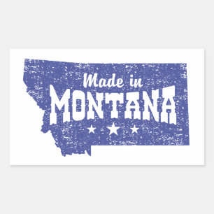 Adesivo Retangular Feito em Montana
