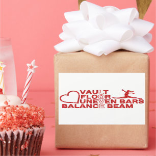 Adesivo Retangular Feixe de Bares Inigualáveis do Love Vault em Verm