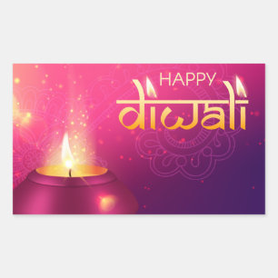 Adesivo Retangular Feliz Diwali