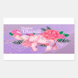 Adesivo Retangular Feliz Diwali