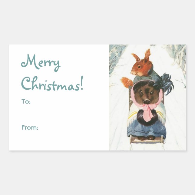 Adesivo Retangular "Feliz Natal" (Frente)