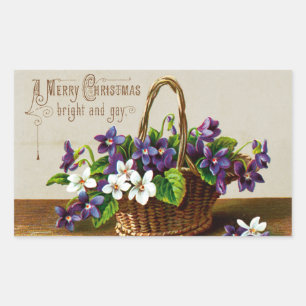 Adesivo Retangular Feliz Natal brilhante e alegre