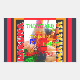 Adesivo Retangular Feliz Natal O mundo à minha volta é feliz