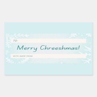 Adesivo Retangular Feliz Natal Snowflake Gift