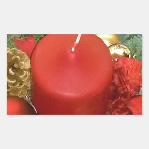 Adesivo Retangular Feliz Natal Wreath