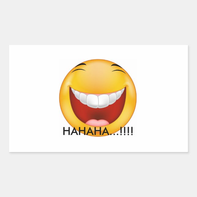 Adesivo Retangular Feliz risada (Frente)