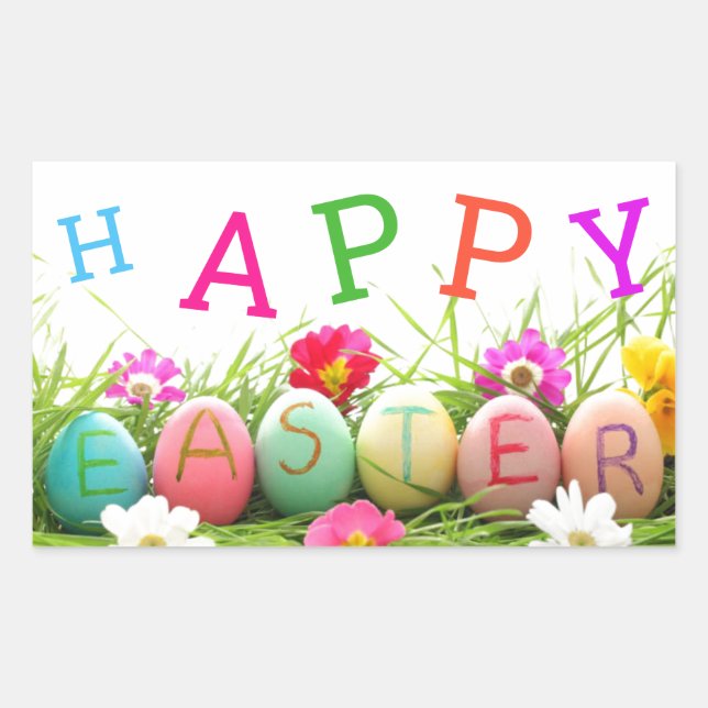 Adesivo Retangular Felzs pascoa (Frente)