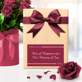 Adesivo Retangular Feminine Romantic Gift Wrap 