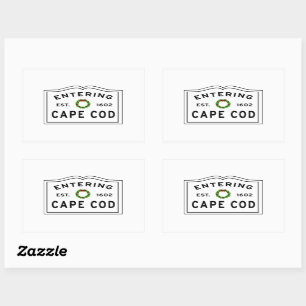 Adesivo Retangular Fera de Natal entrando no Cabo Bacalhau