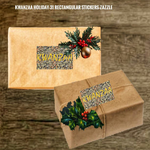 Adesivo Retangular Feriado 31 de Kwanzaa
