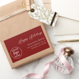 Adesivo Retangular Feriados felizes de Negócios