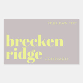 Adesivo Retangular férias de esqui de Breckenridge Colorado
