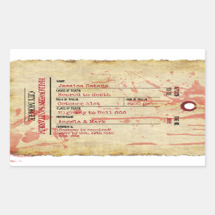 Adesivo Retangular Festa de Sanitário Assombrado com a Marca do Sábio