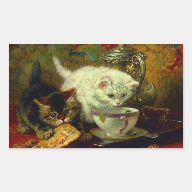 Adesivo Retangular Festa de Tea Kittens (Frente)