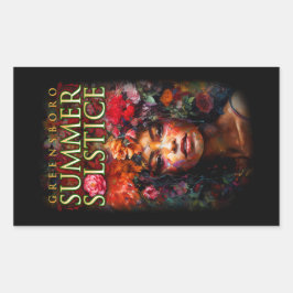 Adesivo Retangular Festival de Solstício de Verão de Souvenir 2023 Gr