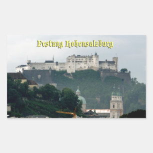 Adesivo Retangular Festung Hohensalzburg, Salzburg Áustria
