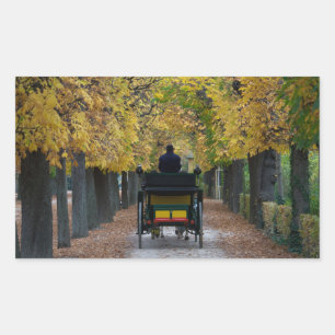 Adesivo Retangular Fiaker Em Schönbrunn, Wien Österreich