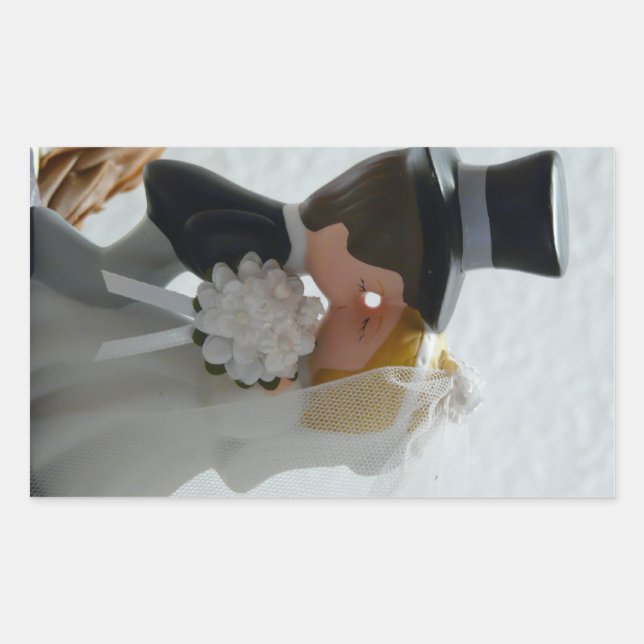 Adesivo Retangular Figuras de Casamento (Frente)