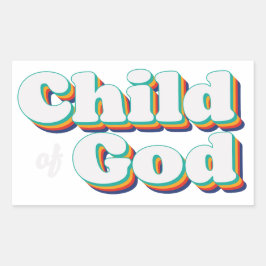 Adesivo Retangular Filho de Deus Inspiração Cristã Vintage