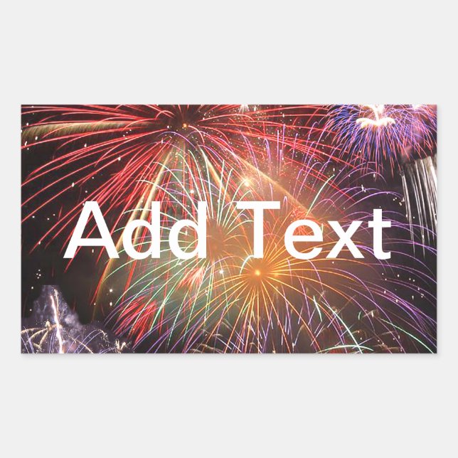 Adesivo Retangular Finalidade do Fireworks (Frente)