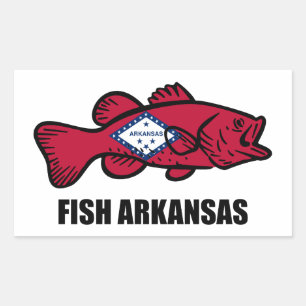 Adesivo Retangular Fish Arkansas