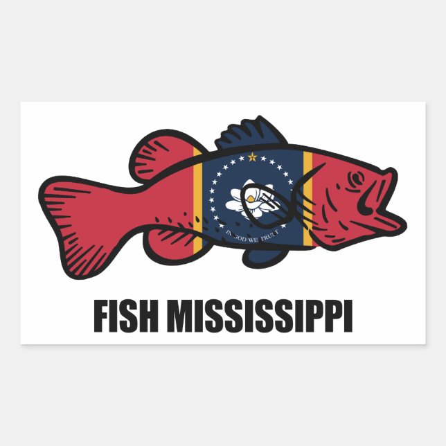 Adesivo Retangular Fish Mississippi (Frente)