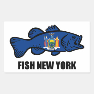 Adesivo Retangular Fish New York Bass