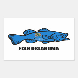 Adesivo Retangular Fish Oklahoma