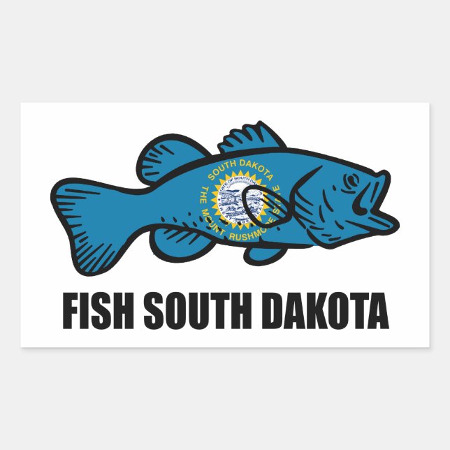 Adesivo Retangular Fish South Dakota (Frente)