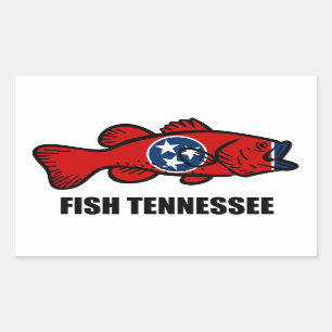 Adesivo Retangular Fish Tennessee