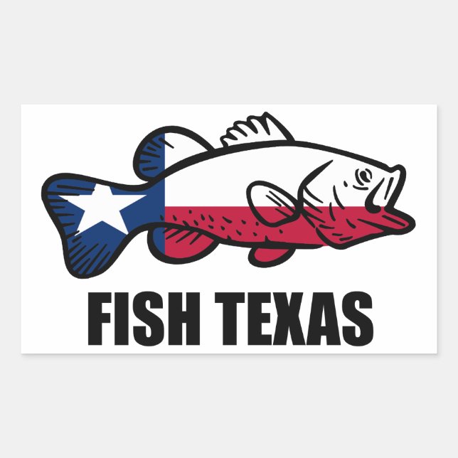 Adesivo Retangular Fish Texas (Frente)